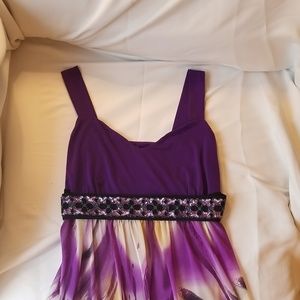 Igigi - Purple maxi with sequined belt - Sz 14/16